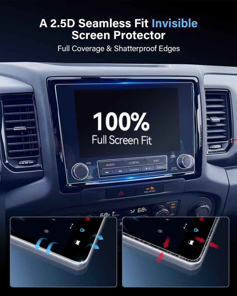 WEIPIN For 2PCS 2022 2023 2024 Nissan Frontier 8 Inch Touchscreen High Clarity Screen Protector - Frontier (S/SV) Accessories - Image 3